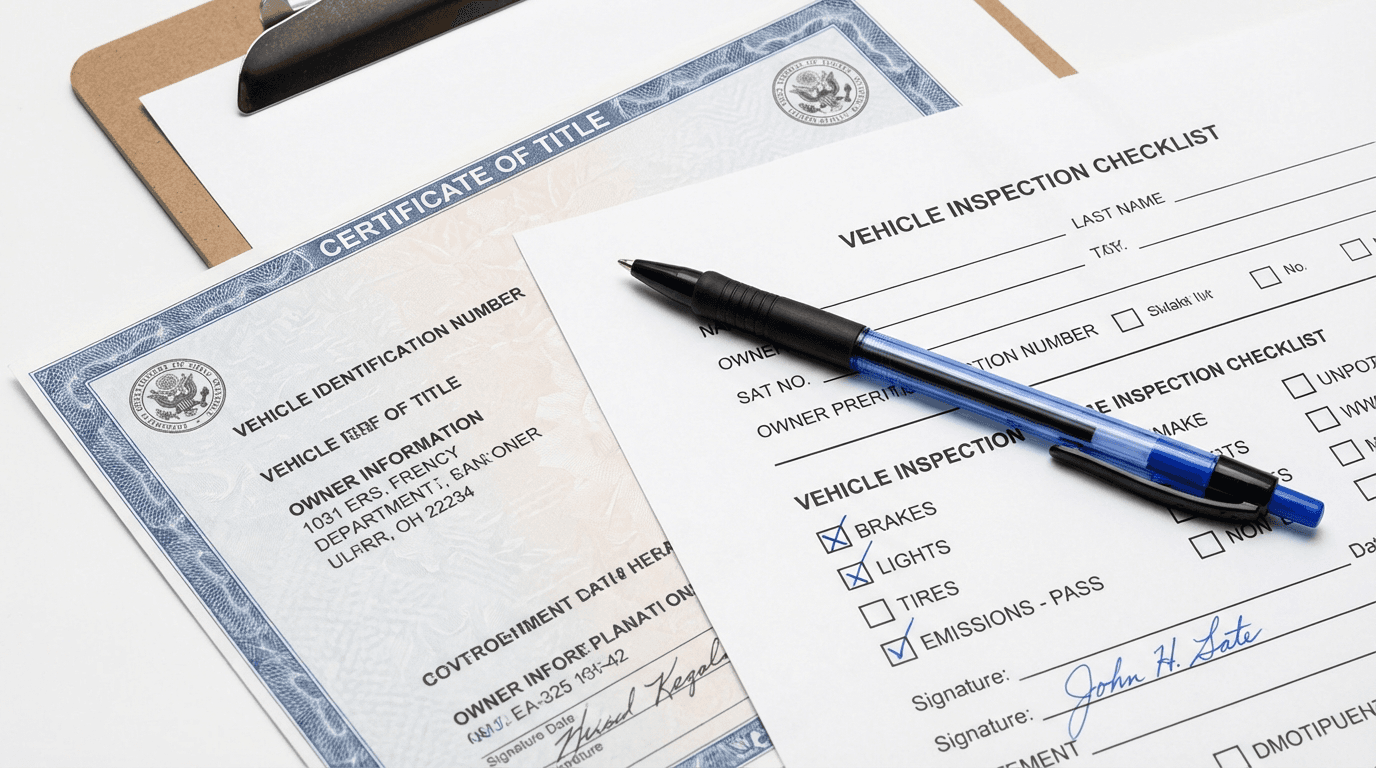 Pen resting on a simple insurance document
